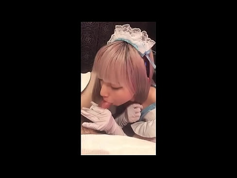 ❤️ 日本偶像[mayuka]，法国女仆装，第一部分，口交和用乳液打飞机 ❤️ Porno vk️❤